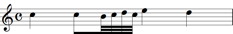 ターン（音符の間B）の弾き方8の小節