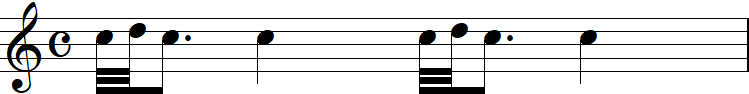 プラルトリラー（プララー）の弾き方6の小節
